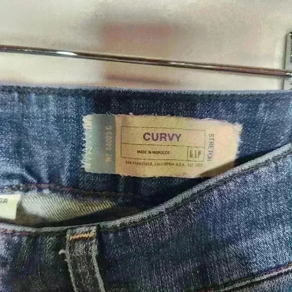 Gap women's curvy stretch medium wash mid rise bootcut jeans size 6 - Picture 6 of 8